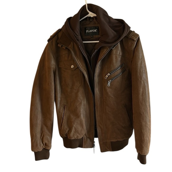 NWT  tan Leather jacket,pigskin,biker,Yellowstone,aviator,event, vtg tag, EC, - Picture 5 of 10